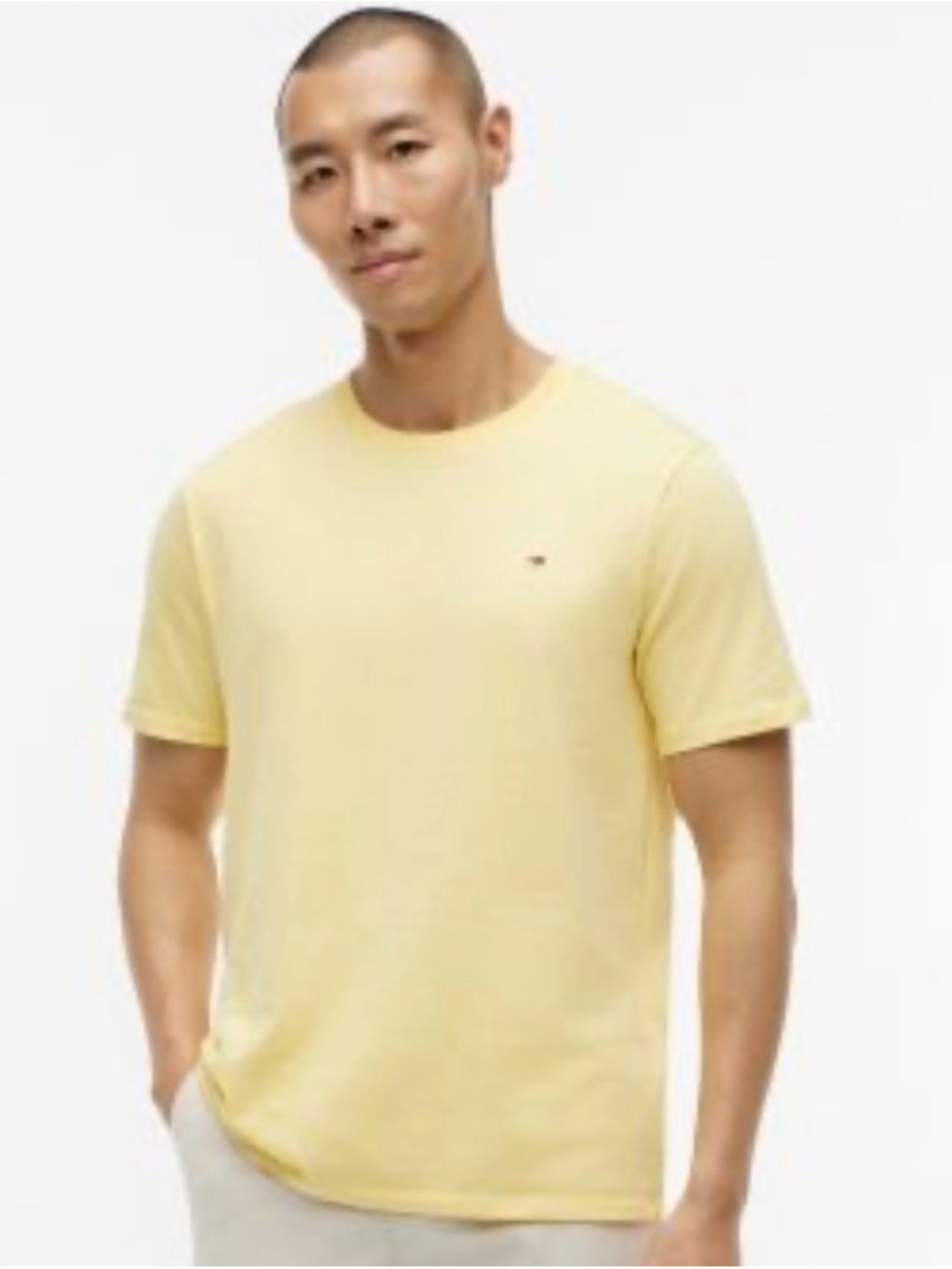 Tommy Hilfiger Men's Everyday Crew Neck in Pale Yellow